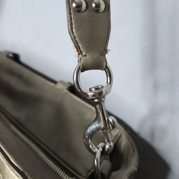 Coach Metallic Taupe Leather Tote/Diaper Bag - Picture 8 of 16